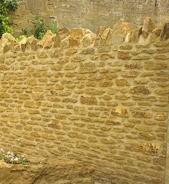 Golden Brown Limestone Walling Random