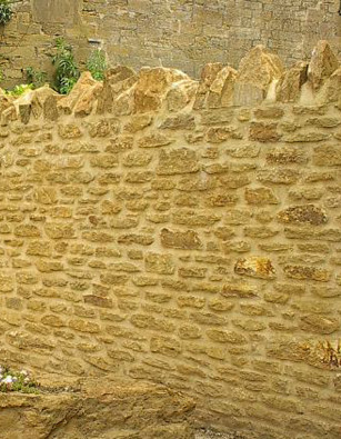 Golden Brown Limestone Walling Random